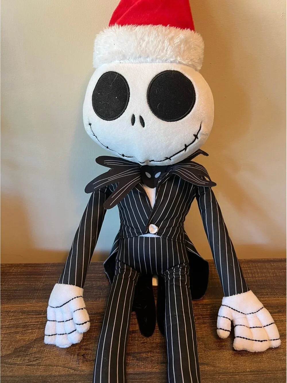 Disney Santa Jack  Skellington Nightmare Before Christmas 28” plush